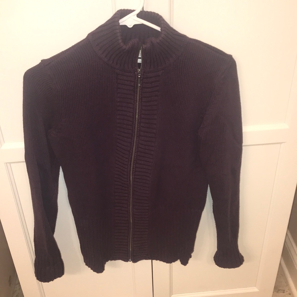 Van heusen purple zip up sweater